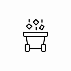 trash falling icon sign vector