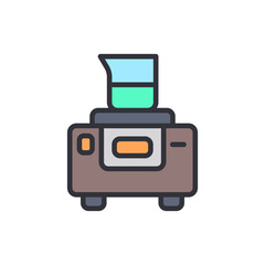 Illustration Of A Laboratory Equipment With Liquid On Transparent Background