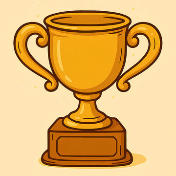 Shiny Gold Trophy for a winner