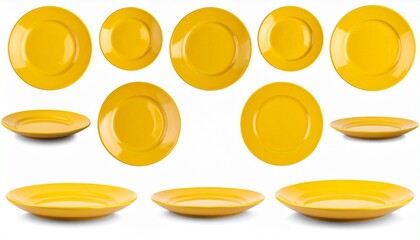 yellow pills isolated on white background