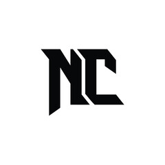NC monogram logo design letter text name symbol monochrome logotype alphabet character simple logo