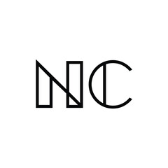 NC monogram logo design letter text name symbol monochrome logotype alphabet character simple logo