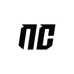 NC monogram logo design letter text name symbol monochrome logotype alphabet character simple logo