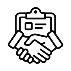 Claim Settlement Vector outline icon. Eps10 file 