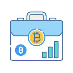 Fototapeta premium Crypto Portfolio Features and Innovations Icon