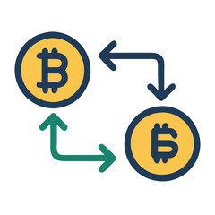 Fototapeta premium Crypto Exchange Insights and Trends Icon