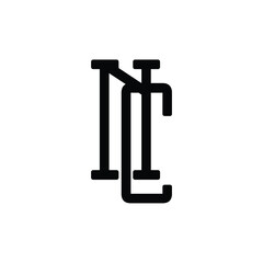NC monogram logo design letter text name symbol monochrome logotype alphabet character simple logo