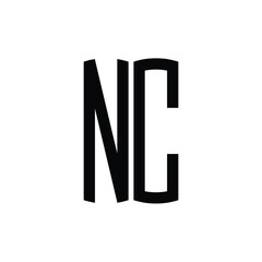 NC monogram logo design letter text name symbol monochrome logotype alphabet character simple logo