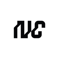 NC monogram logo design letter text name symbol monochrome logotype alphabet character simple logo