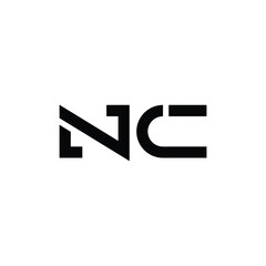 NC monogram logo design letter text name symbol monochrome logotype alphabet character simple logo