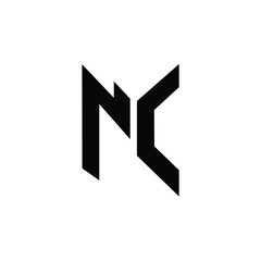 NC monogram logo design letter text name symbol monochrome logotype alphabet character simple logo
