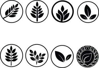 vector set of four leaf clover