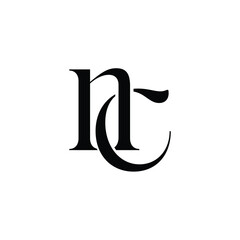 NC monogram logo design letter text name symbol monochrome logotype alphabet character simple logo