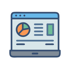  IT Management Dashboard Monitoring Vector Icon