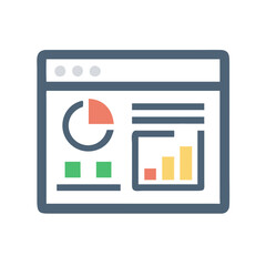  IT Dashboard Data Analytics Vector Icon Design