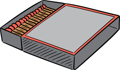 Illustration of match box
