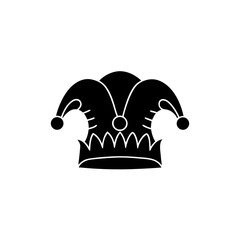 creative details Outline silhouette jester hat accessory  icon