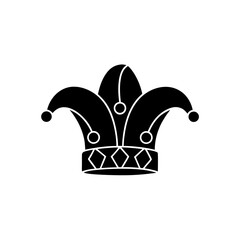 creative details Outline silhouette jester hat accessory  icon