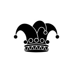 Fototapeta premium creative details Outline silhouette jester hat accessory icon