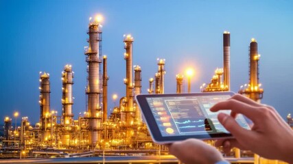 Industrial plant digital control tablet. - Powered by Adobe