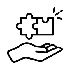 Bancassurance Vector outline icon. Eps10 file 