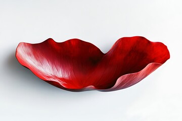 Fototapeta premium Floating Red Rose Petal Elegantly Captured Against Background