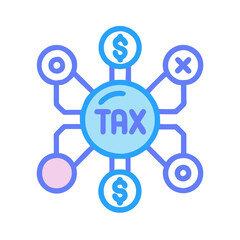 Obraz premium Tax Tech Icon for Comprehensive Tax Solutions