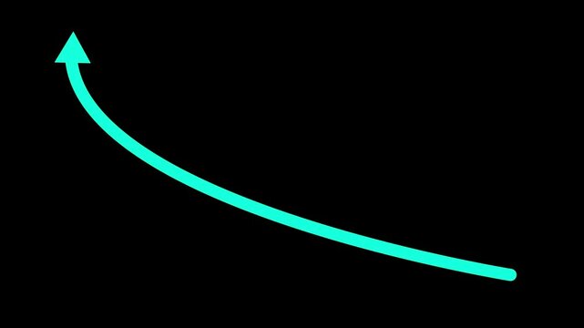 Abstract arrow up business graph icon animation. business chart growth concept animation. business growth graph - Vertical financial success and profit animation icon.