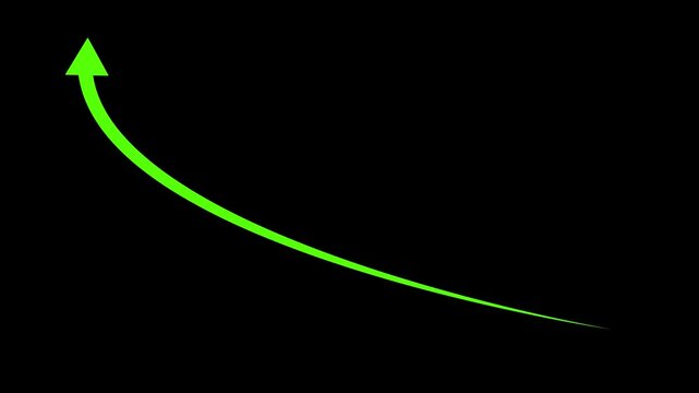 Abstract arrow up business graph icon animation. business chart growth concept animation. business growth graph - Vertical financial success and profit animation icon.