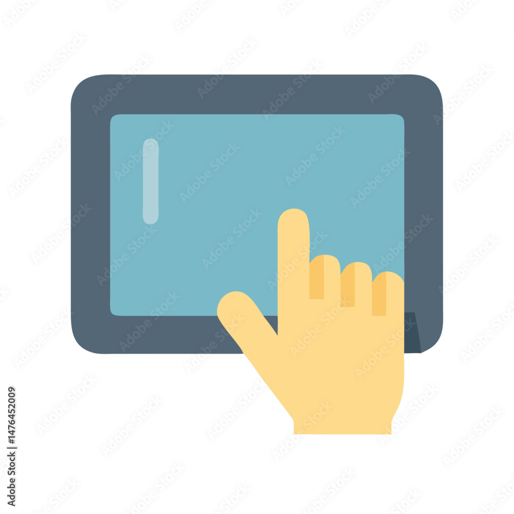 Poster touchpad icon for user interaction technology