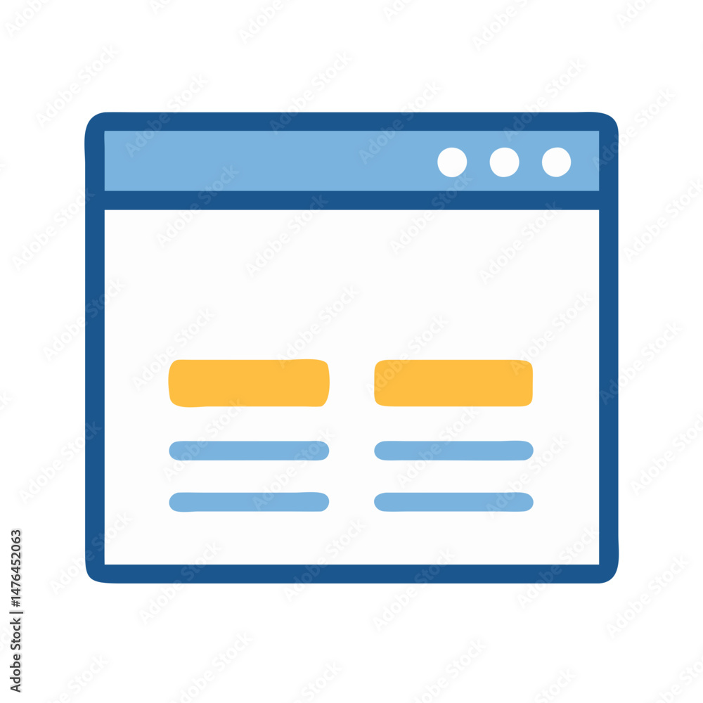 Poster ui design icon for user experience solutions