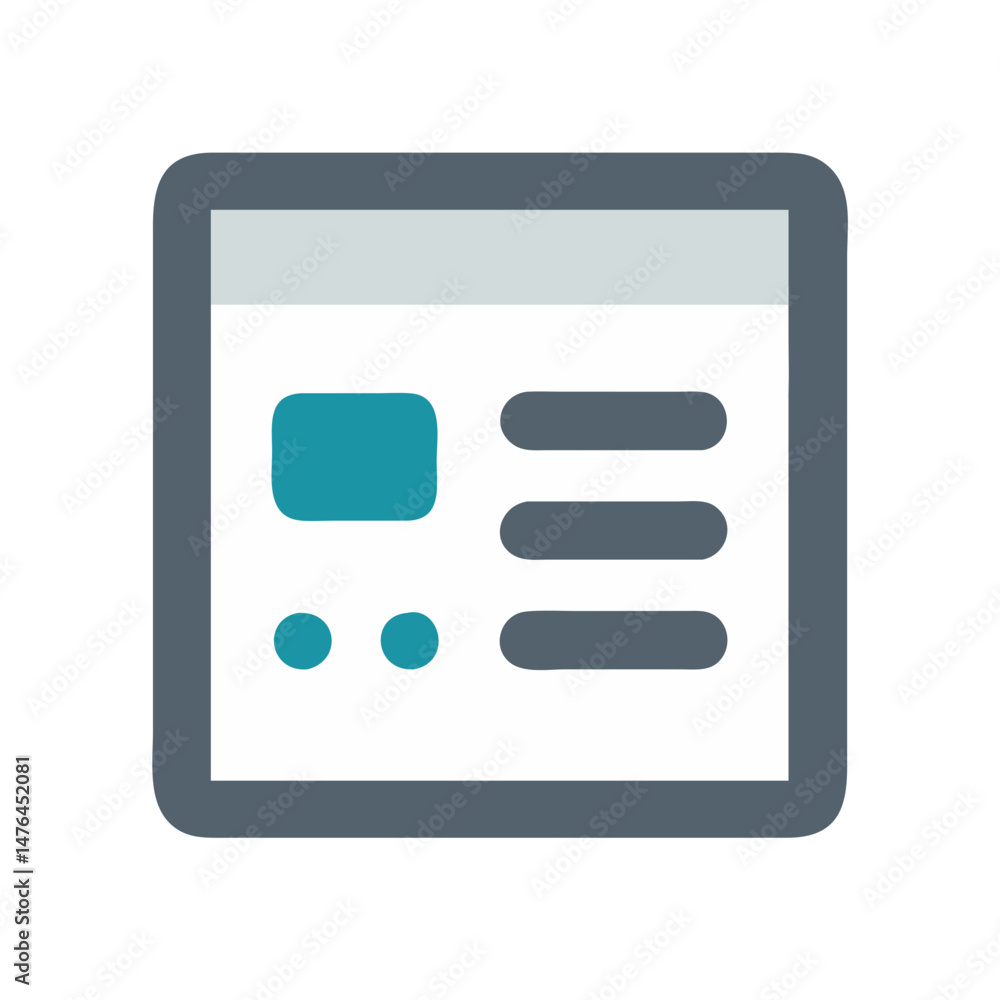 Poster ui design icon for modern digital interfaces