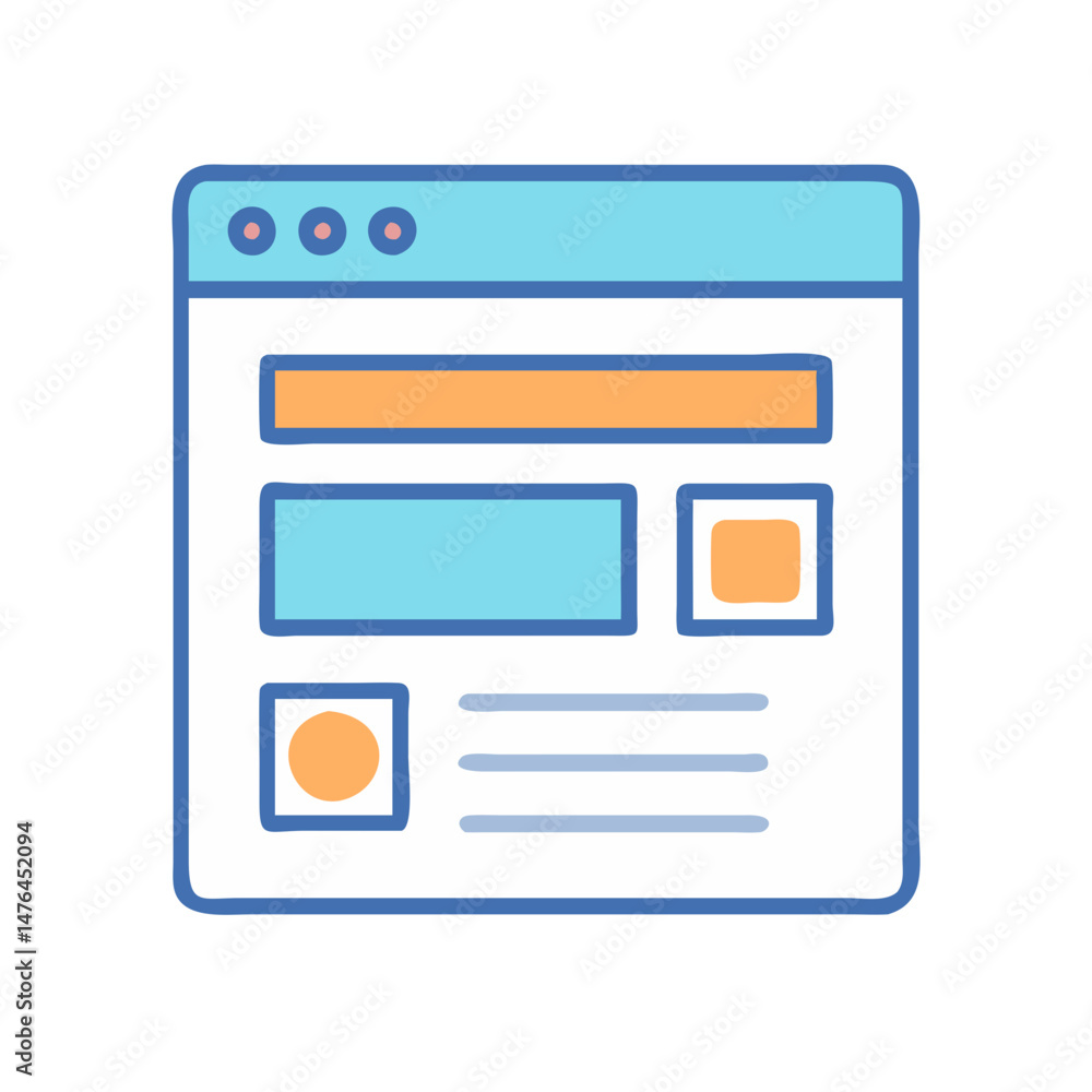 Poster ui design icon for innovative interface development