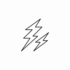 lightning storm weather icon sign vector