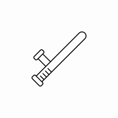 police baton stick icon sign vector