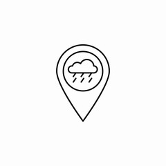 rain location marker icon sign vector