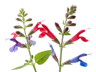 Beautiful salvia flowers bloom in vibrant colors, showcasing nature artistry and bringing joy to any garden