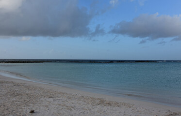 Deserted Shores of Stunning Baby Beach in Aruba