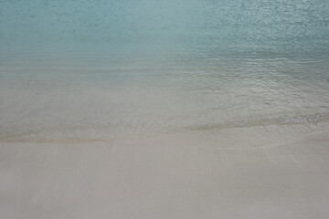 Waves Gently Lapping the Shore of the Beach