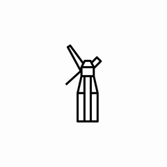 windmill renewable energy icon sign vector