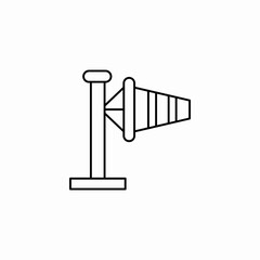 windsock direction indicator icon sign vector