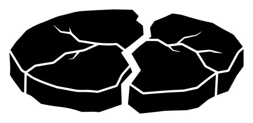 cracked dry ground surface with broken texture