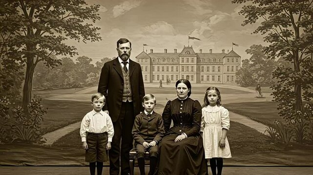 Vintage Family Portrait - Generational Heritage