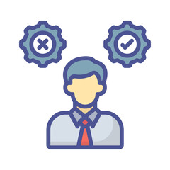 Decision making Vector icon which can easily modify or edit