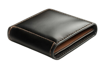 A folded leather wallet