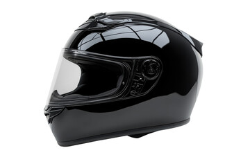 Naklejka premium A black motorcycle helmet