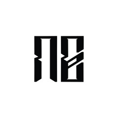 NE monogram logo design letter text name symbol monochrome logotype alphabet character simple logo