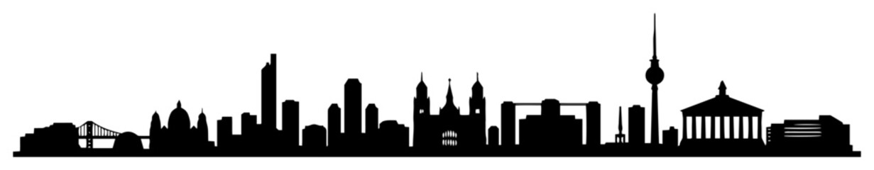 berlin skyline panoramic city silhouette vector illustration © Camel