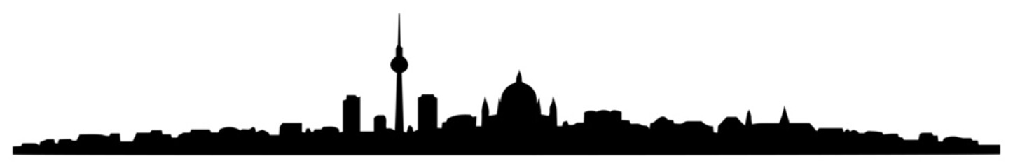 berlin skyline flat silhouette horizon vector illustration © Camel