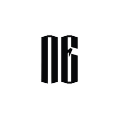 NE monogram logo design letter text name symbol monochrome logotype alphabet character simple logo